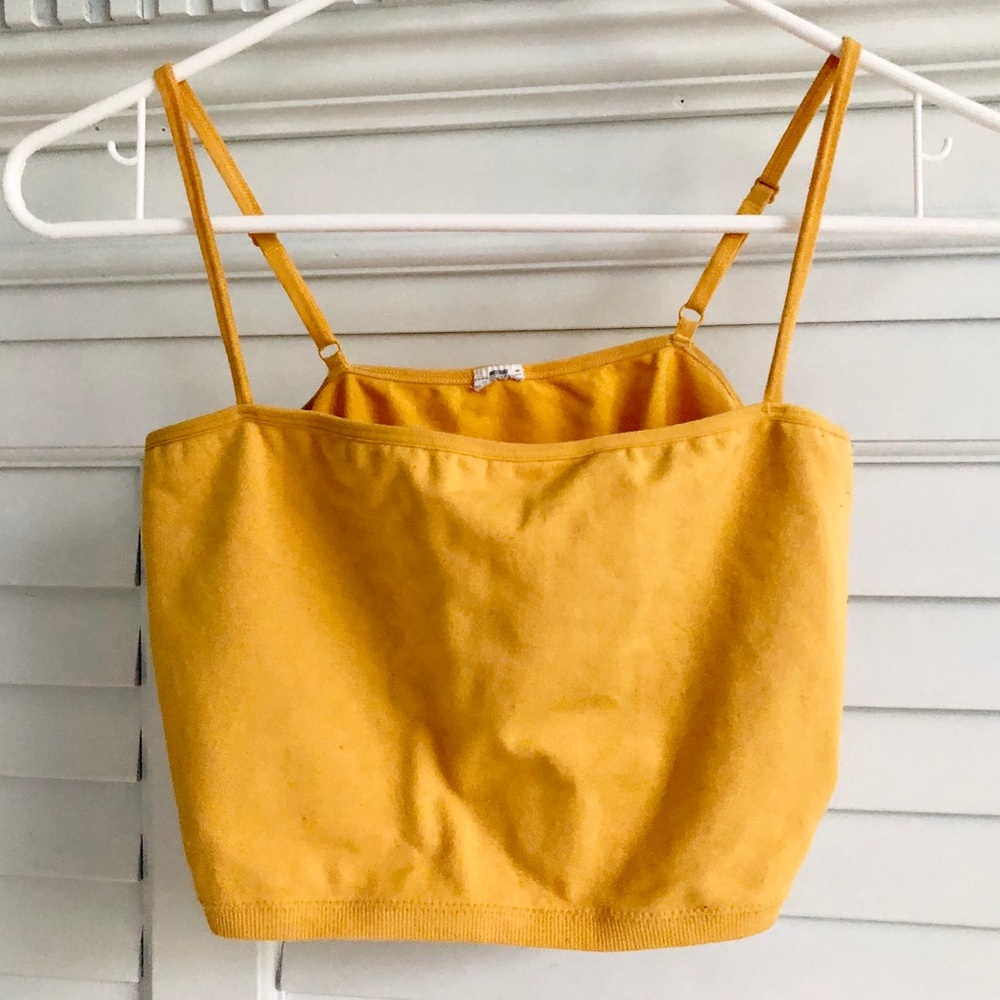 Strappy Yellow Crop Top Tank